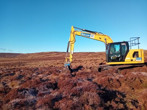 Work begins at Duchal Moor. © Giulia Spilotros/Glasgow Green Network Clyde Valley 