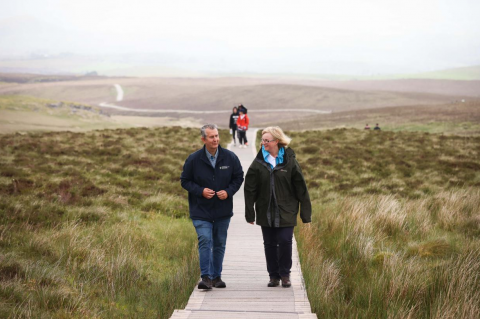 Minister Poots pictured with Jennifer Fulton, CEO of Ulster Wildlife