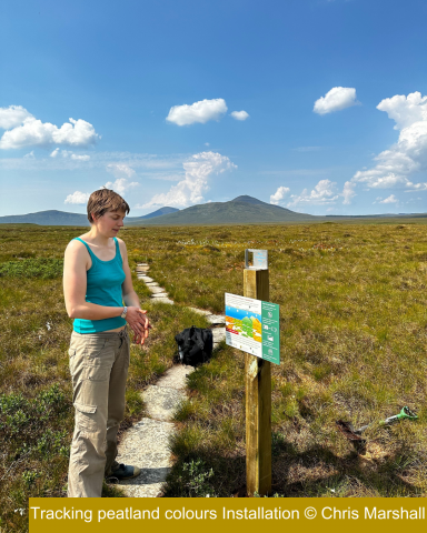 Tracking Peatland Colours installation (C) Chris Marshall