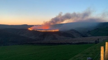 Fire on Marsden Moor.